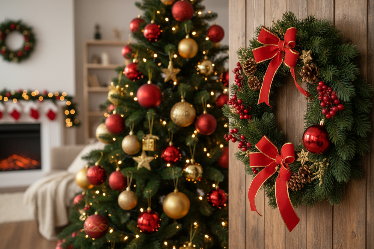 &nbsp;Buy Christmas tree, tree ornaments. shooting star, Christmas wreath, hanging ball Seasonal deco for home and office Sri Lanka