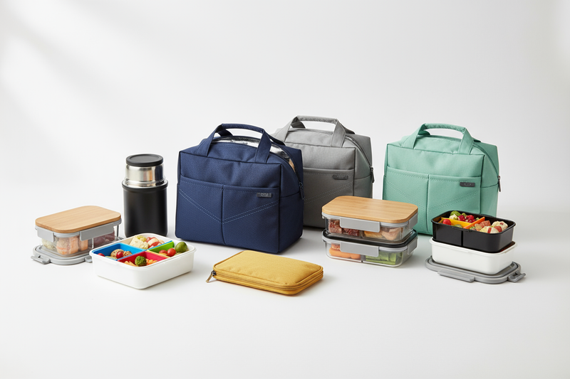 Colorful electric lunch boxes with compartments and secure lids.