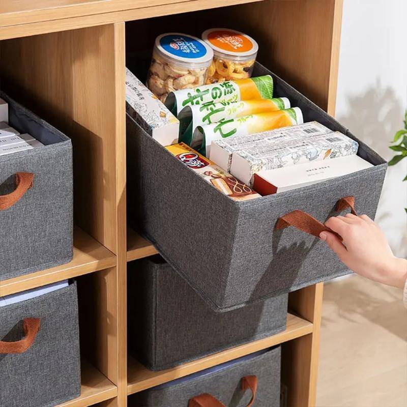 Multi-use Wardrobe Cloth Storage Organiser used for pantry storage, showcasing its versatility and space-saving design.