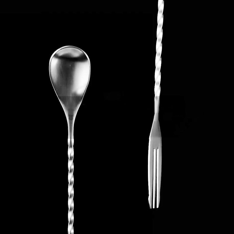 Stainless Steel Spiral Bar Spoon Cocktail Mixing & Layering Tool