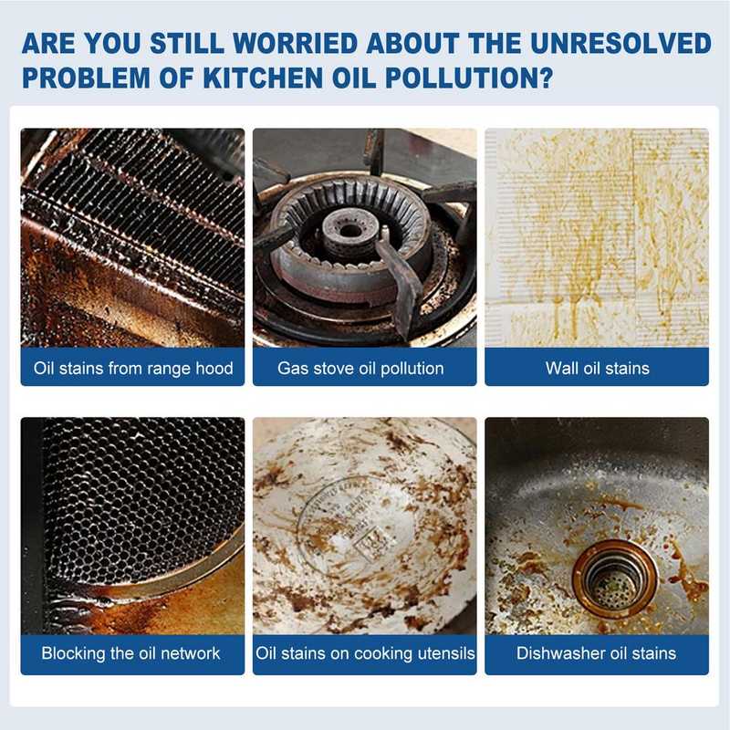 Kitchen Oven Hood Oil Grease Cleaning Tablet 10PCS tackles oil stains on range hoods, stoves, walls, and sinks, ideal for deep kitchen cleaning needs.