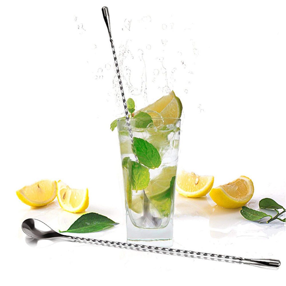 Stainless Steel Stir Bar Cocktail Thread Spoon