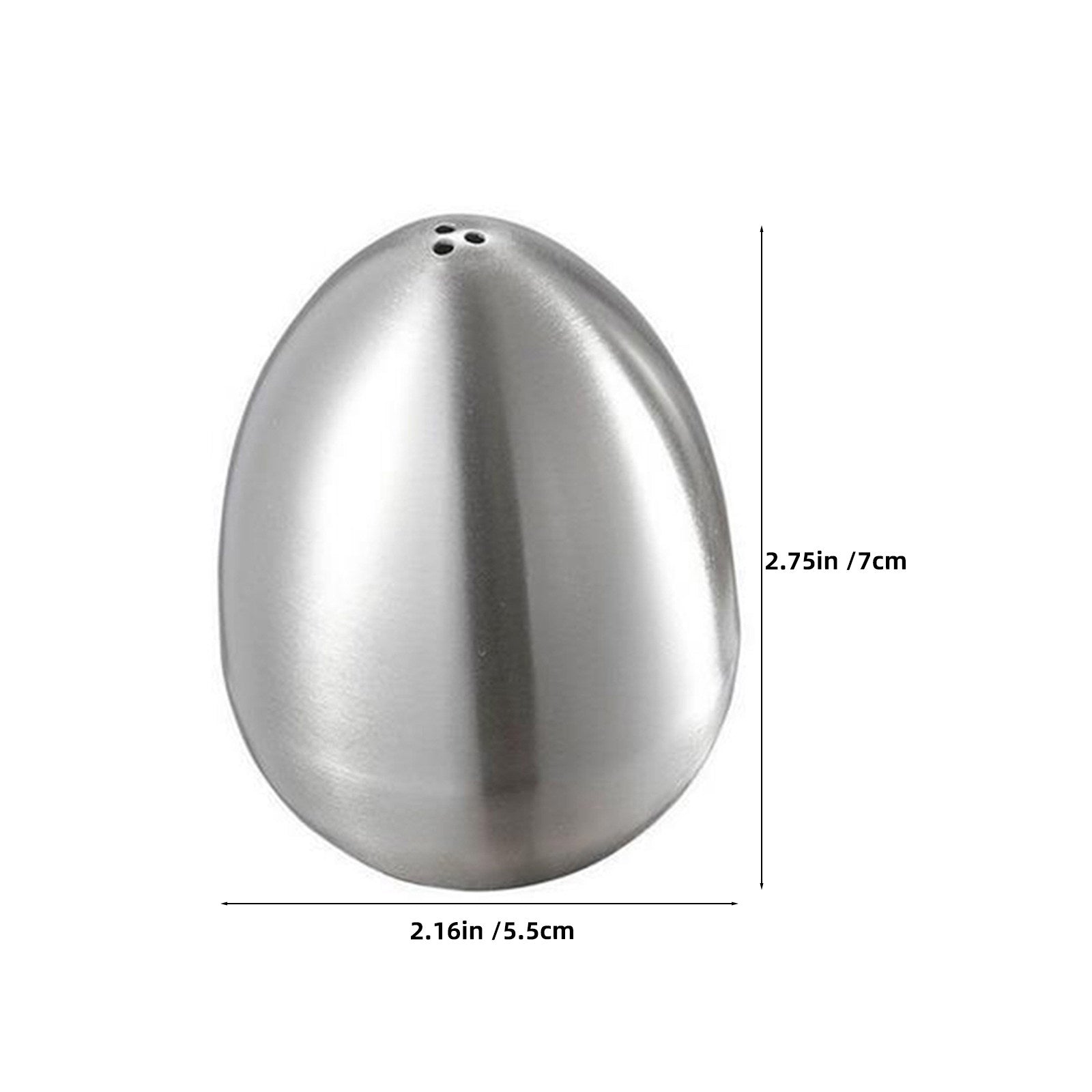 Stainless Steel Egg-Shaped Salt Shaker