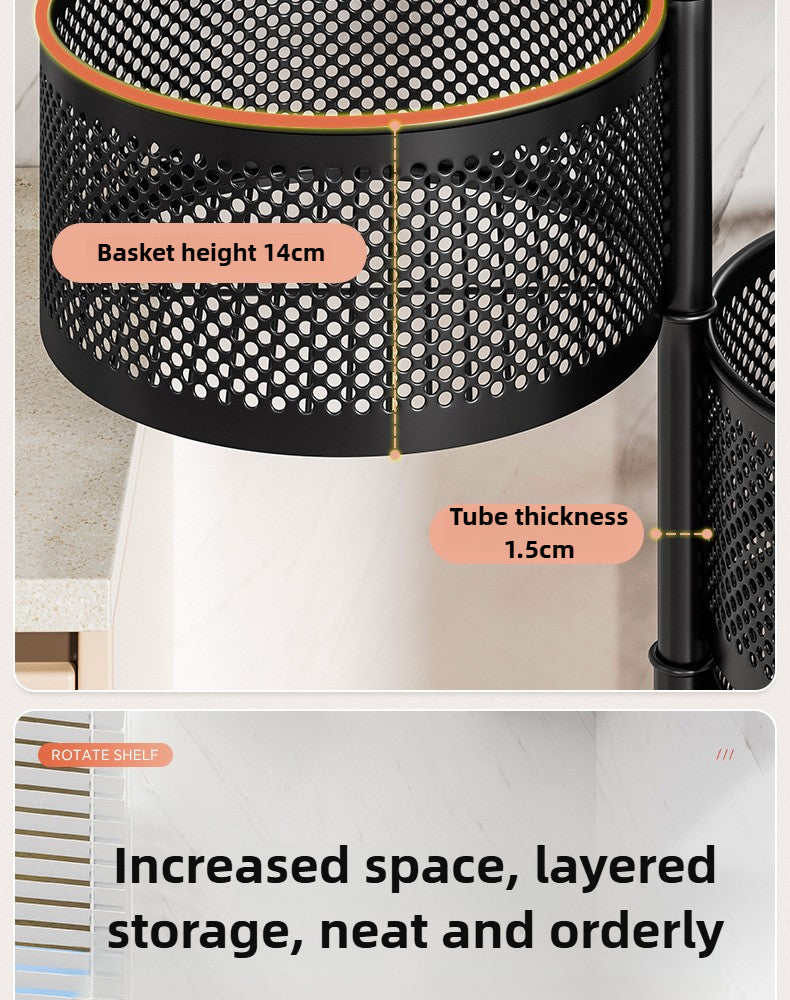 Round Rotating 4 Layer Kitchen Rack