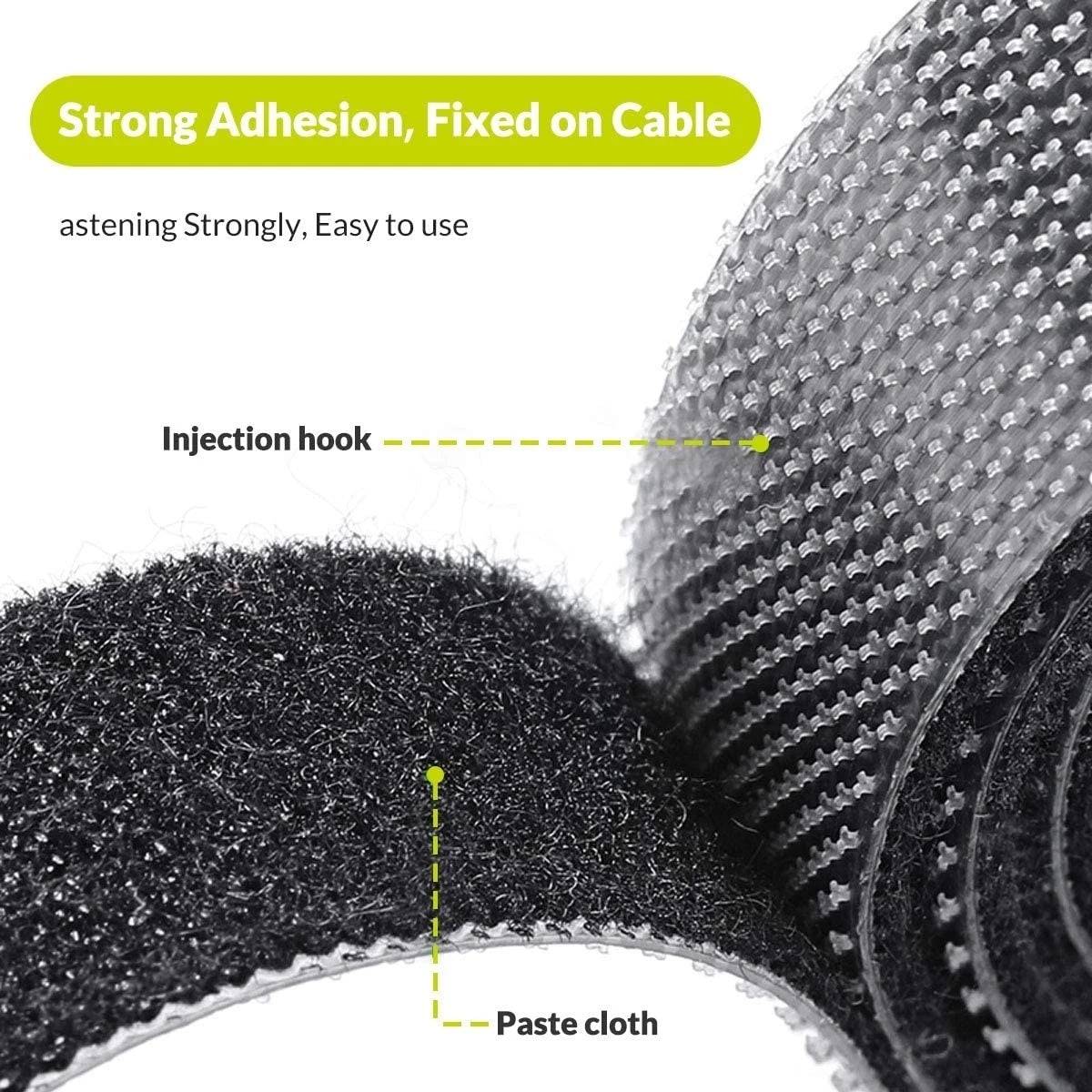 Close-up of 3M Cable Tape - Reusable Fastening with strong hook and loop adhesion. Durable nylon ensures secure cable bundling and reuse.