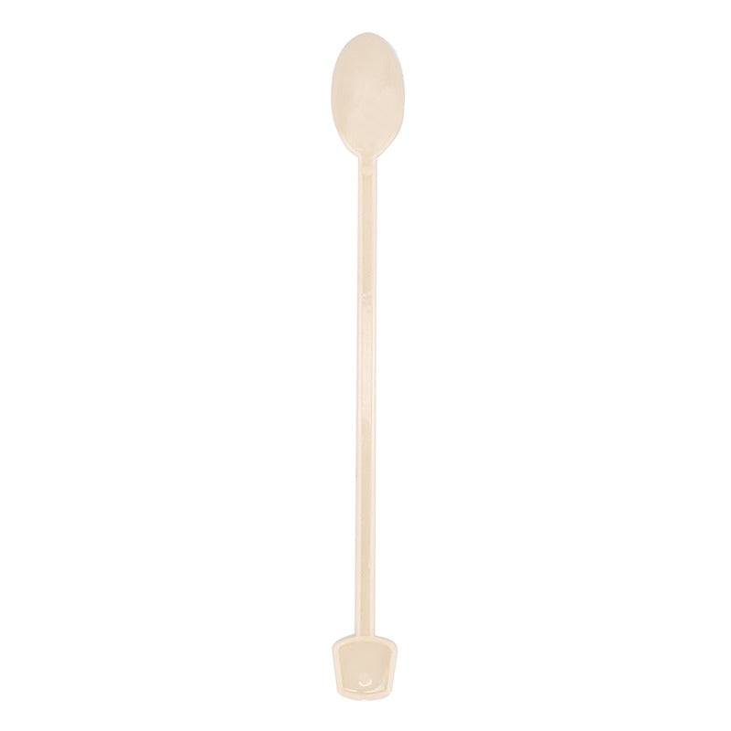 Single 3ml double head plastic paint mixing spoon with scoop and flat end. Perfect for precise paint blending in drawing and painting kits.