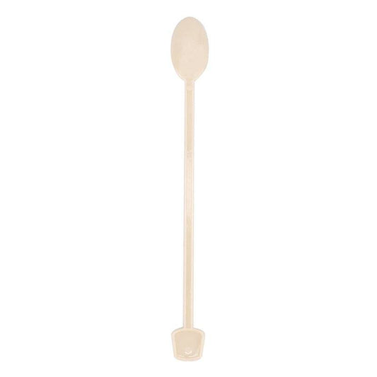Single 3ml double head plastic paint mixing spoon with scoop and flat end. Perfect for precise paint blending in drawing and painting kits.