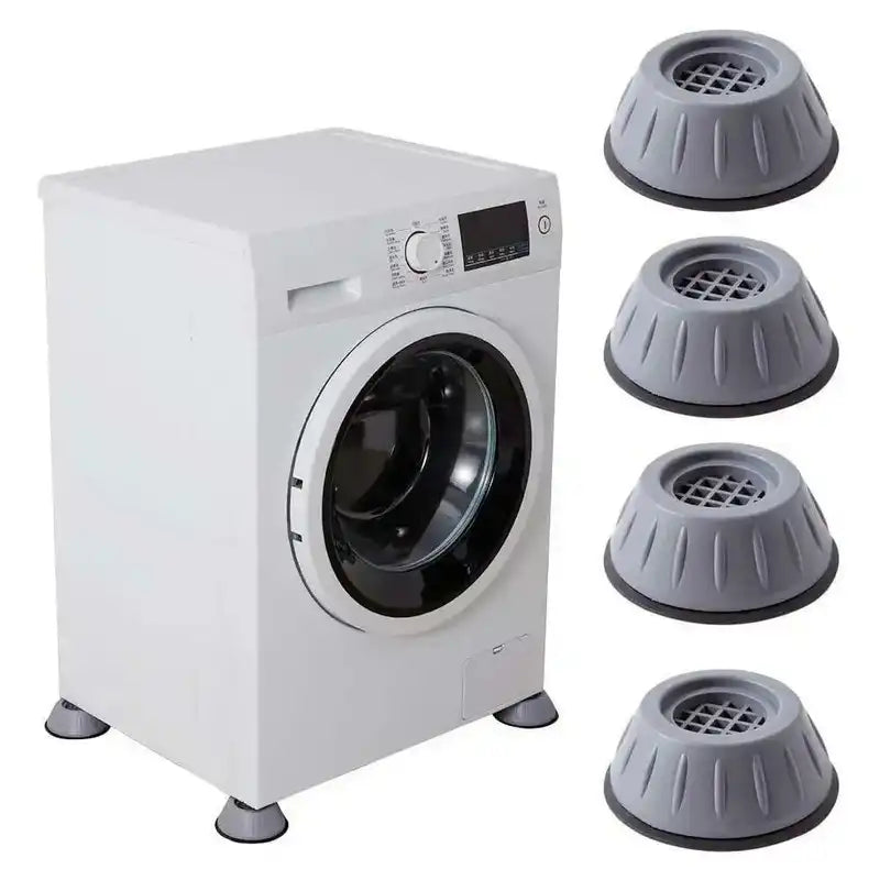 4Pcs Washing Machine Anti Shock Pads | Anti-Vibration pads placed under a front-load washing machine to reduce noise and floor damage.