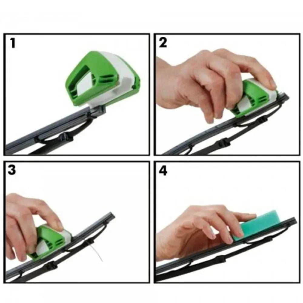 Step-by-step guide using 2PCS Car Windshield Wiper Repair Tool to restore wiper blades, perfect for DIY car care.