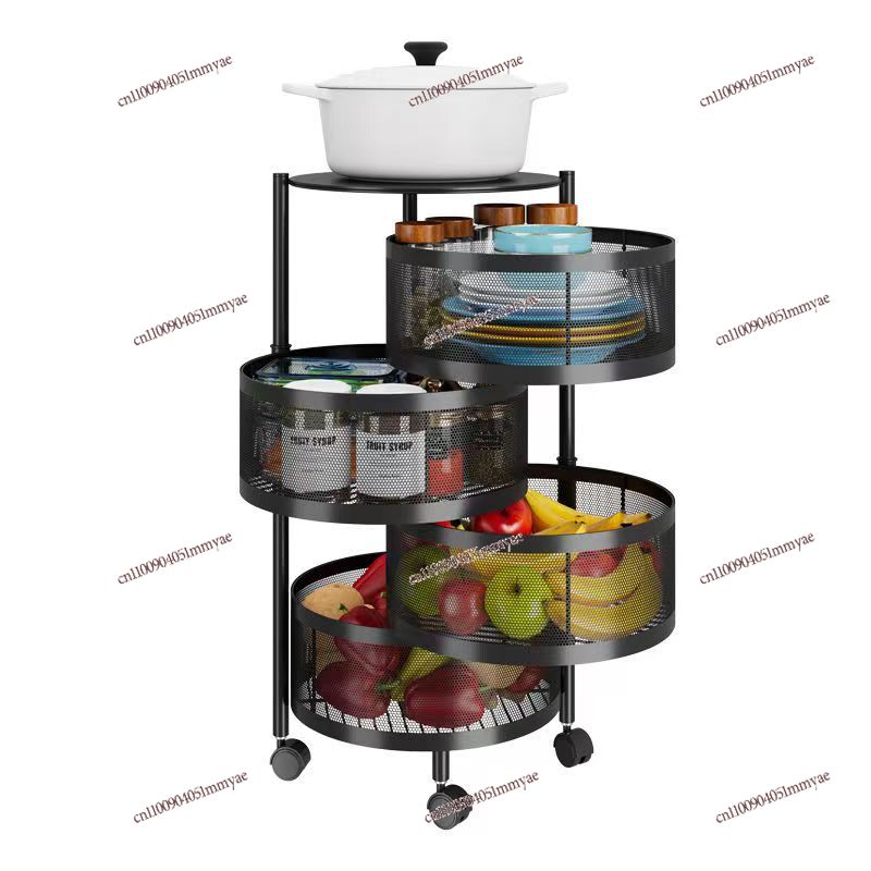 Round Rotating 4 Layer Kitchen Rack