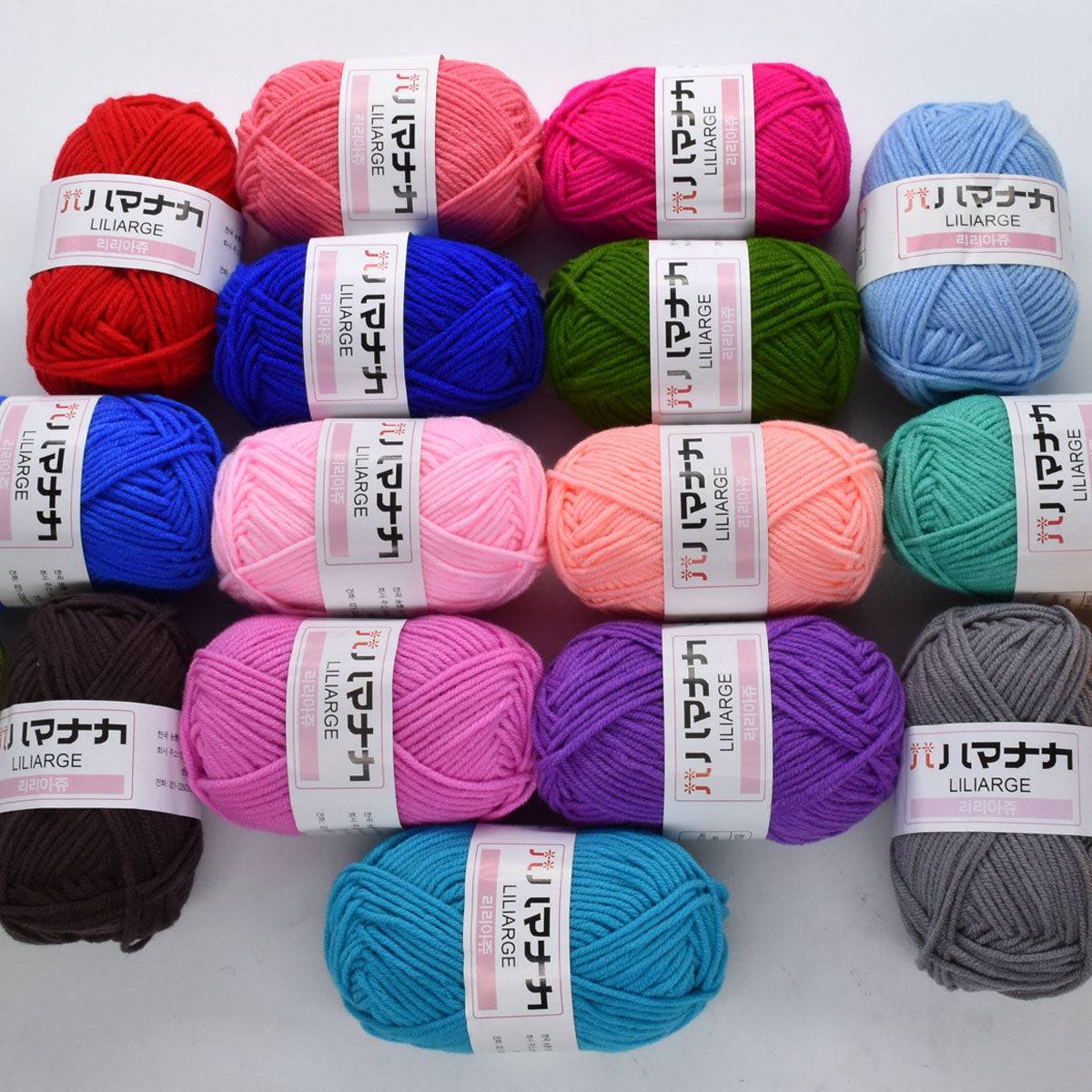 Colorful selection of Crochet Knitting Yarn 2PCS - 4 Ply Cotton, 80% cotton, perfect for knitting and sewing enthusiasts.