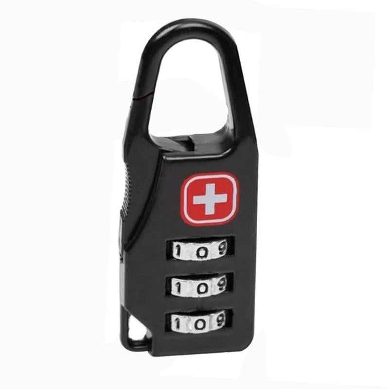 Portable Alloy Mini Lock for Luggage Bag with 3-digit combination, ideal for securing travel bags. Available at best price in Sri Lanka.