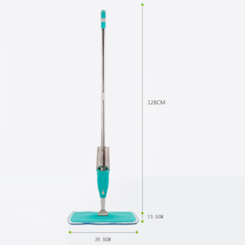 Healthy Spray Mop with dimensions 128cm height and 39.5cm base width, designed for ergonomic and effective floor cleaning.
