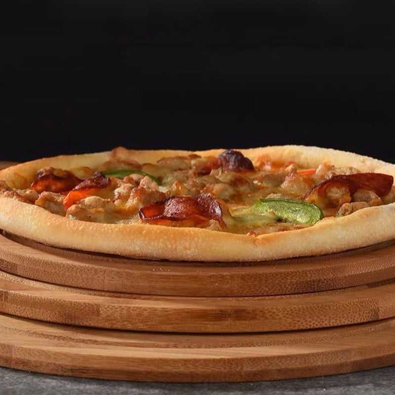 Stacked Bamboo Pizza Boards 14