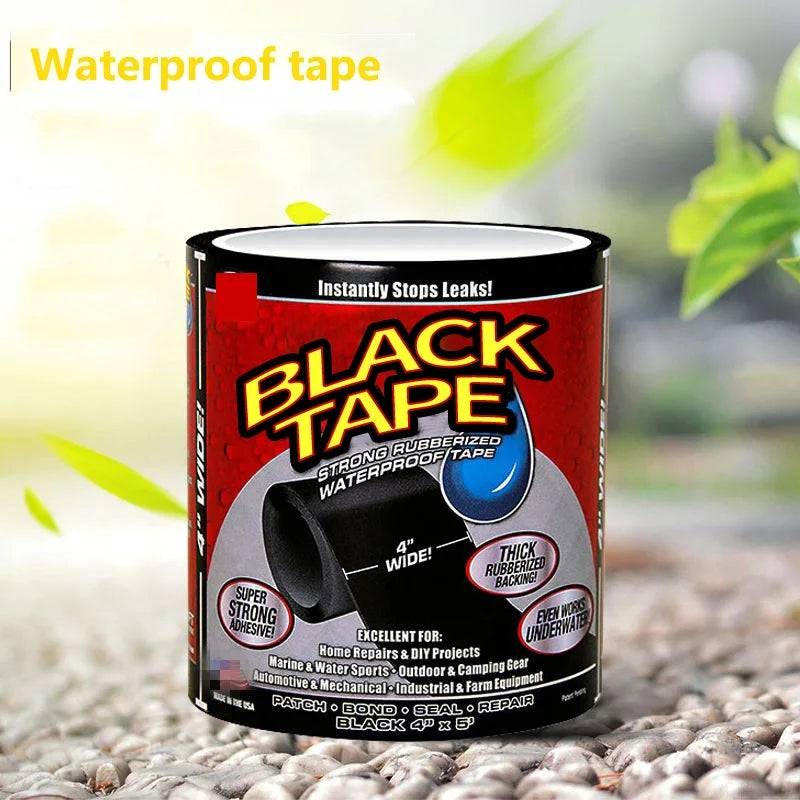 Waterproof Flex seal Flex Tape durable black adhesive tape for home repairs, marine, and outdoor use, featuring strong waterproof sealing.