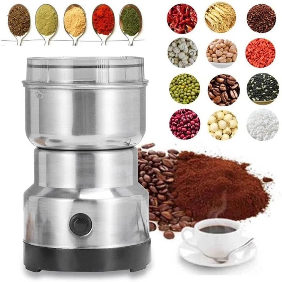 Mini Electric Grinder for spices, herbs, and coffee with stainless steel body. Ideal kitchen appliance for grinding ingredients in Sri Lanka.