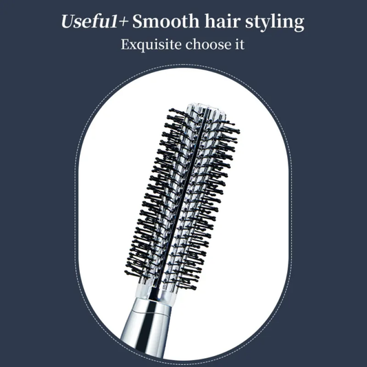 Close-up of Roller Comb Hair Brush highlighting bristle design for smooth hair styling. Ideal for beauty and personal grooming needs.