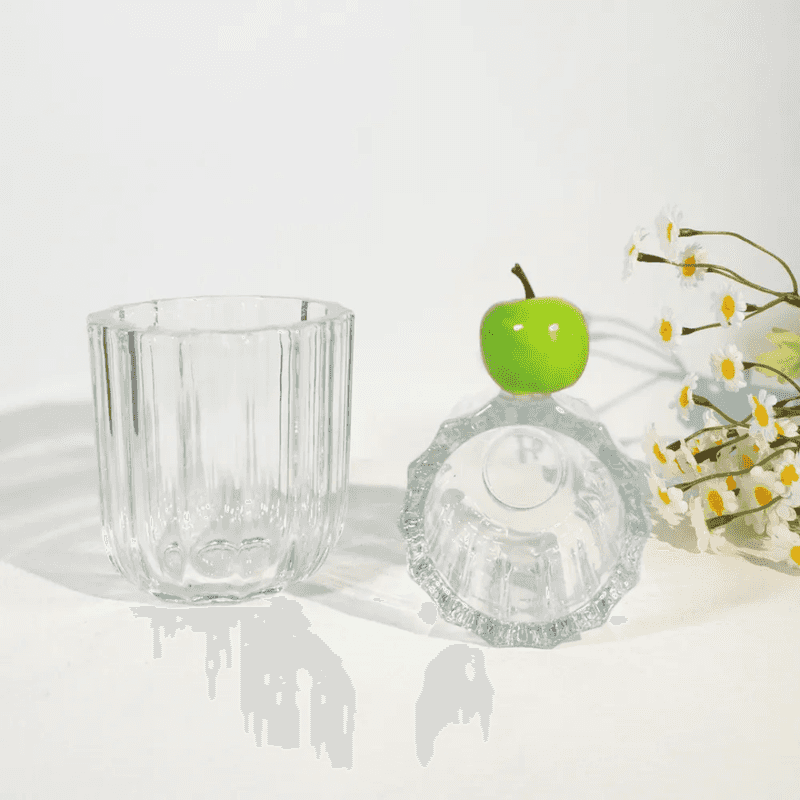 Set of Curve Rib Whisky Glasses with ribbed sides and textured base, perfect for stylish whiskey presentation in kitchen and dining settings.