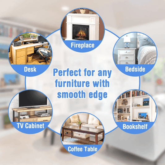 Table Corner Protector Baby Safety 4 PCS suitable for desks, coffee tables, bookshelves, and more with smooth edges in home settings.
