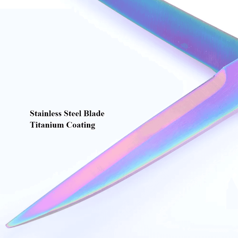 Close-up of titanium coated stainless steel blade on 8.5