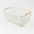 Rectangular Metal Wire Mesh Basket with Wooden Handle