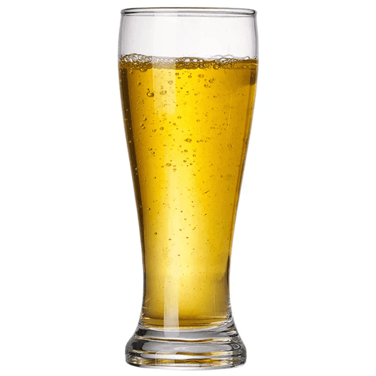 400 ml Mocktail Beer Tumbler Glass filled with golden beer, part of the 4PCS drinkware set for stylish beverage serving.