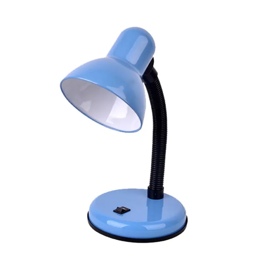 Blue Desk Study Lamp with Flexible Neck for Precise Lighting, ideal for home office or student desk setups in Home & Garden lighting category.