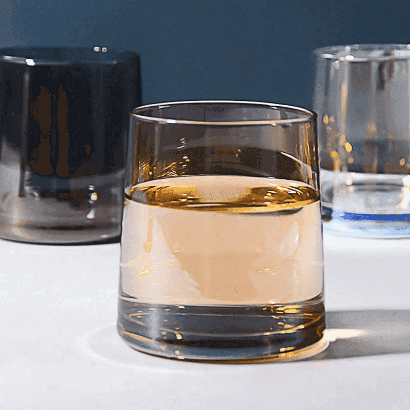 Mountain Tumbler Whisky Glass Set - Whisky Glass Set | Sri Lanka featuring sleek 260ml tumblers in smoky hues, ideal for stylish home bars.