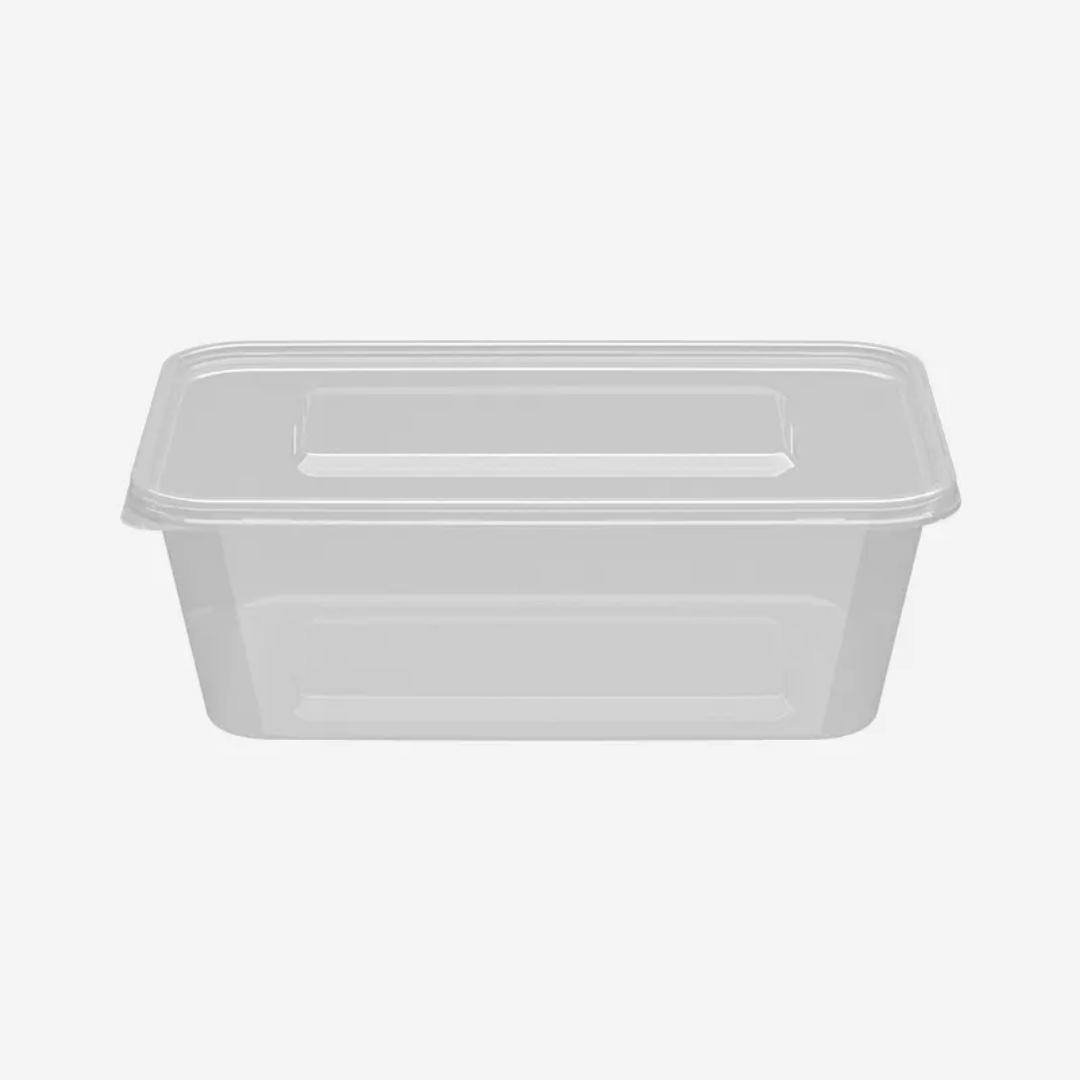 1000 ml Rectangular Plastic Food Box 10 PCs