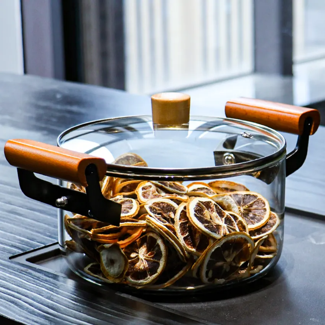 2.5L Heat Resistance Borosilicate Glass Cooking Pot