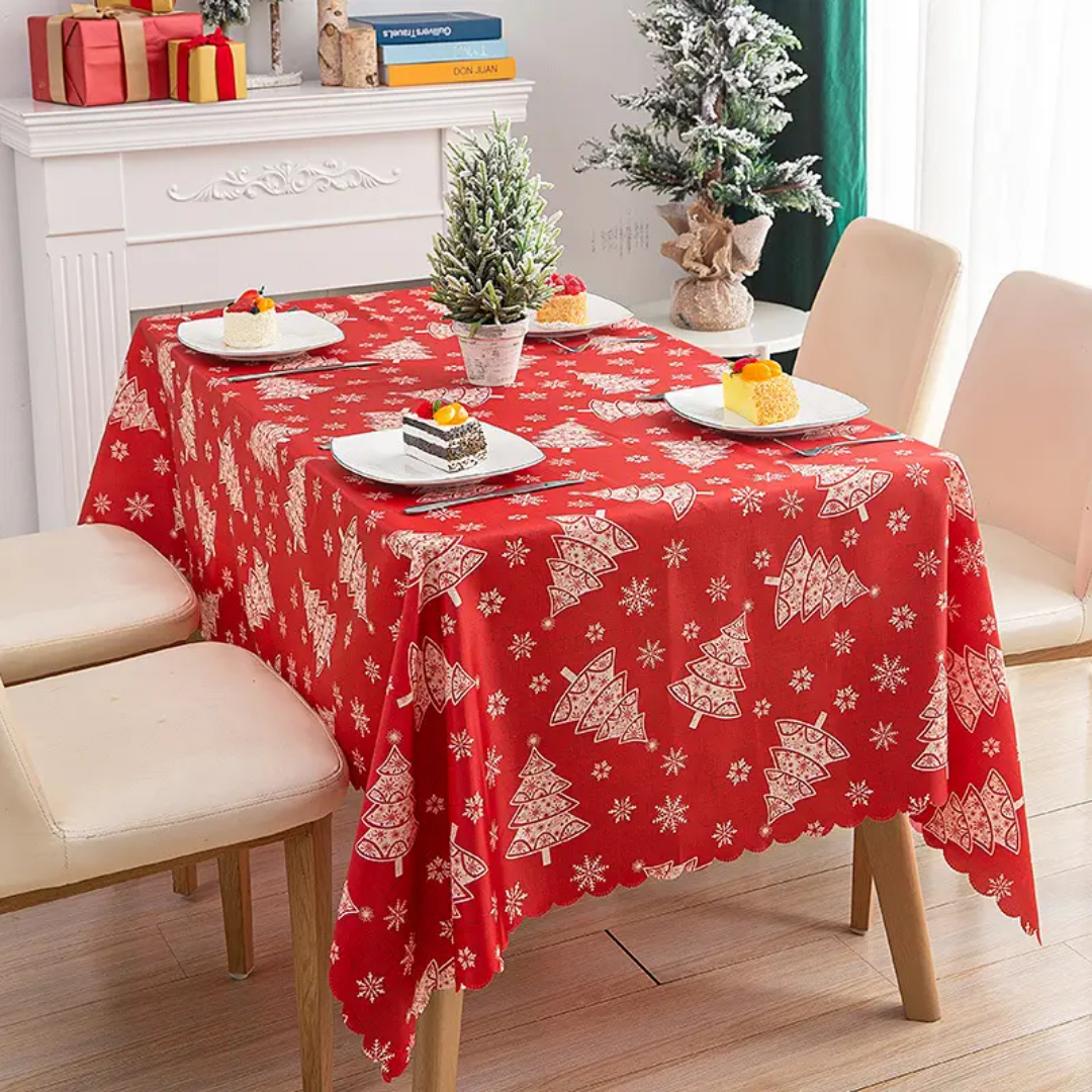 Assorted Christmas Design Rectangular Table Cloth