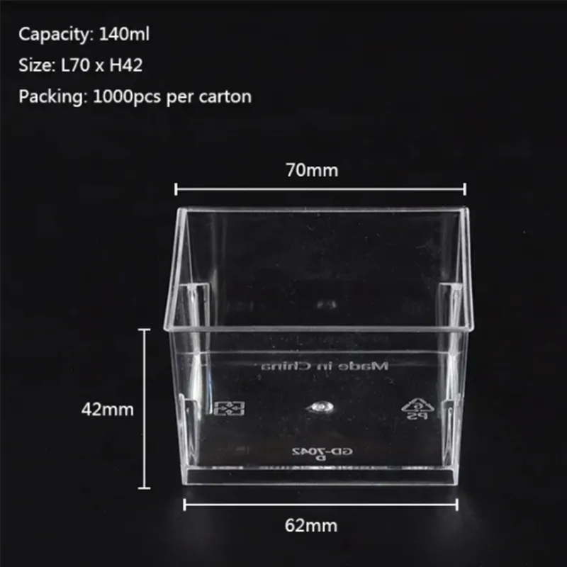 Clear Acrylic Mini Dessert Cups 