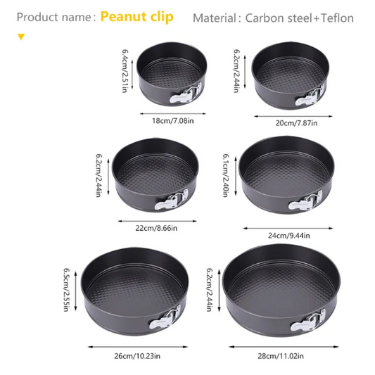 6-Piece Non-Stick Springform Cake Pan 