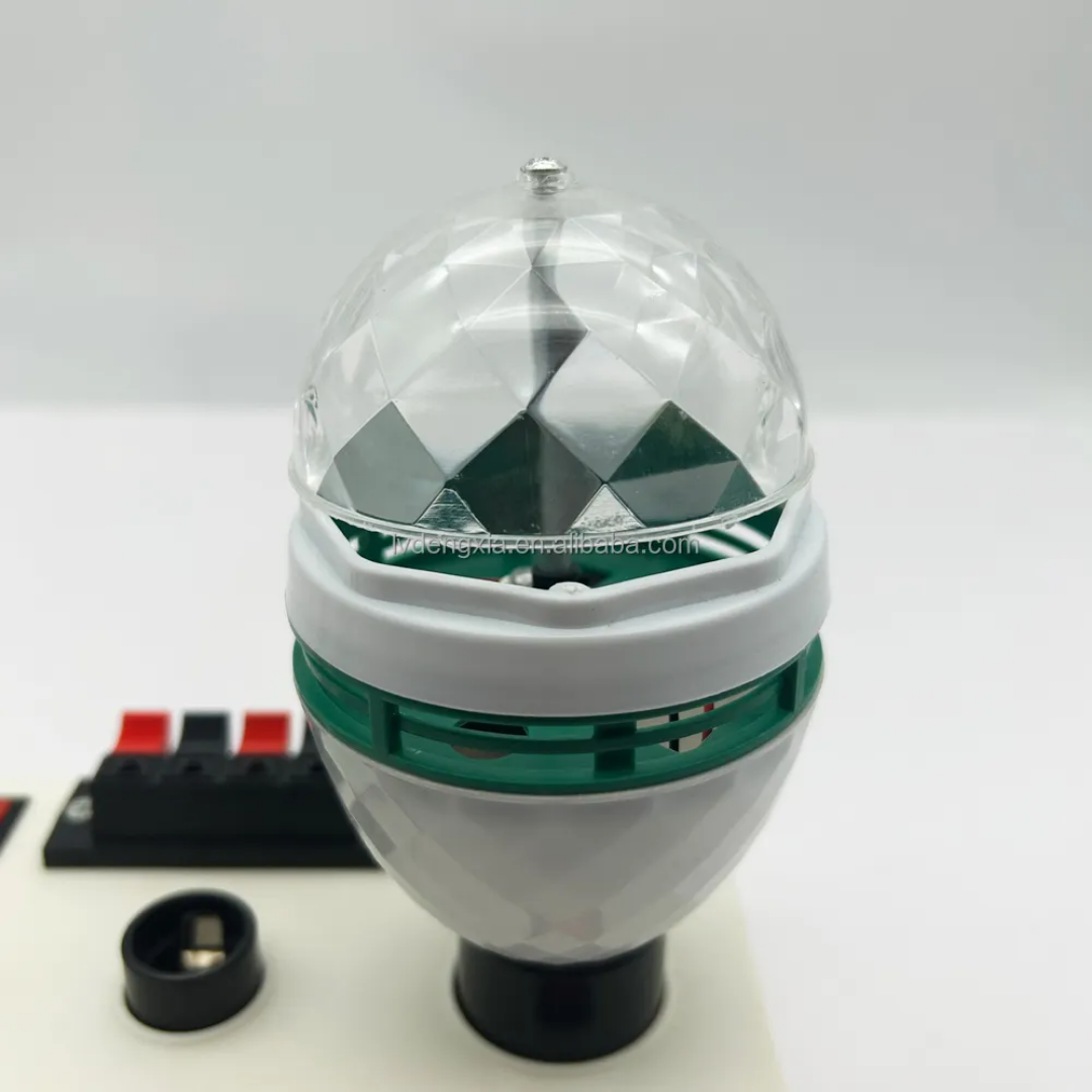 LED Full Color Rotating Mini Party Light – Multi-Color RGB Disco Bulb