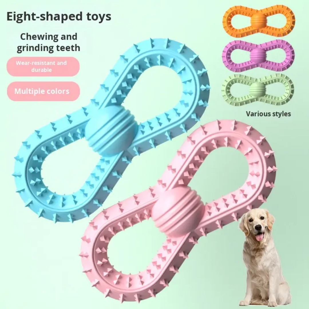 2 in 1 Spiky Dental Grinder & Tug-of-War Pet Toy