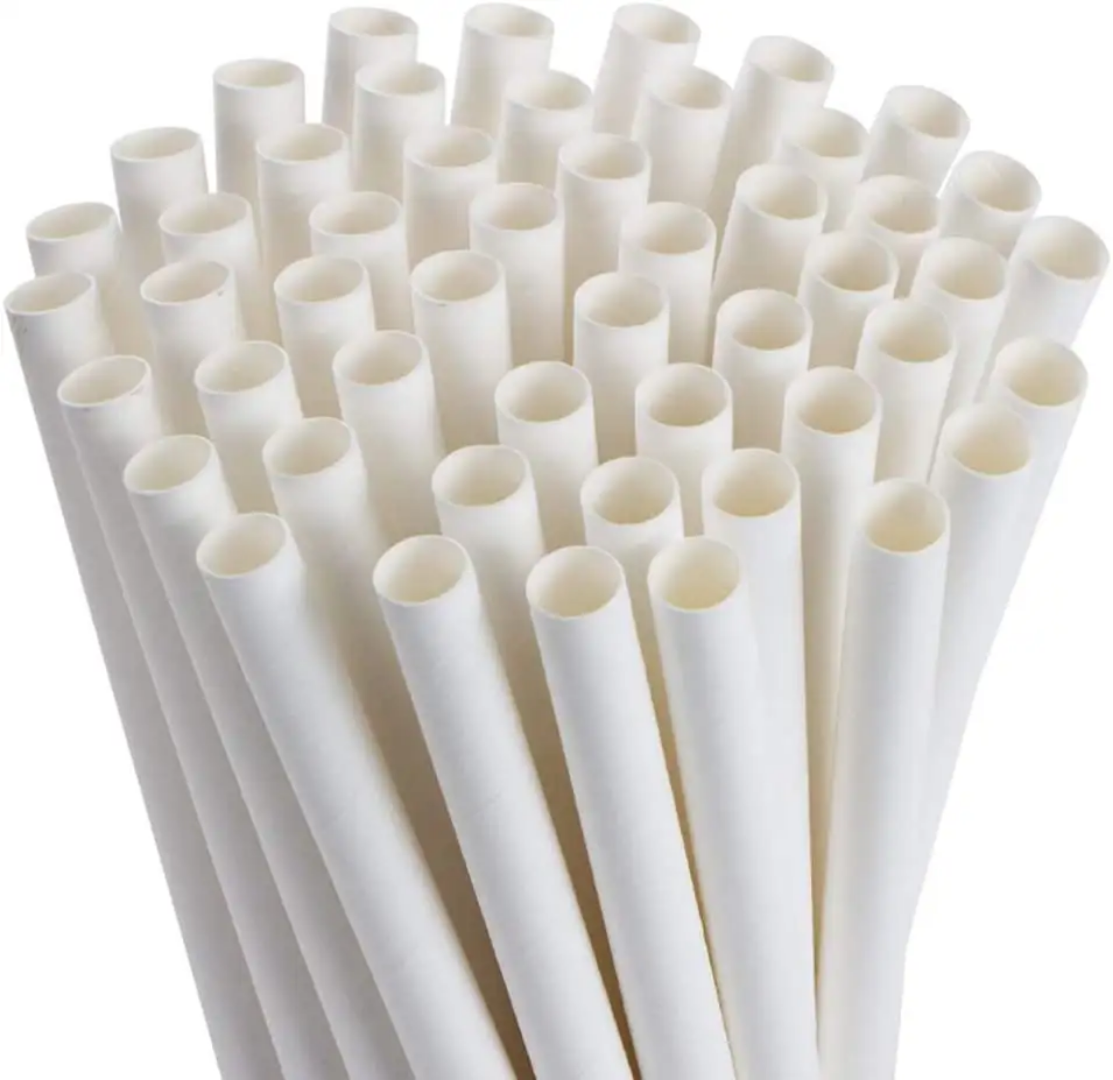 12mm Jumbo Paper Straws for Bubble Tea, Smoothies & Milkshakes 50PCS
