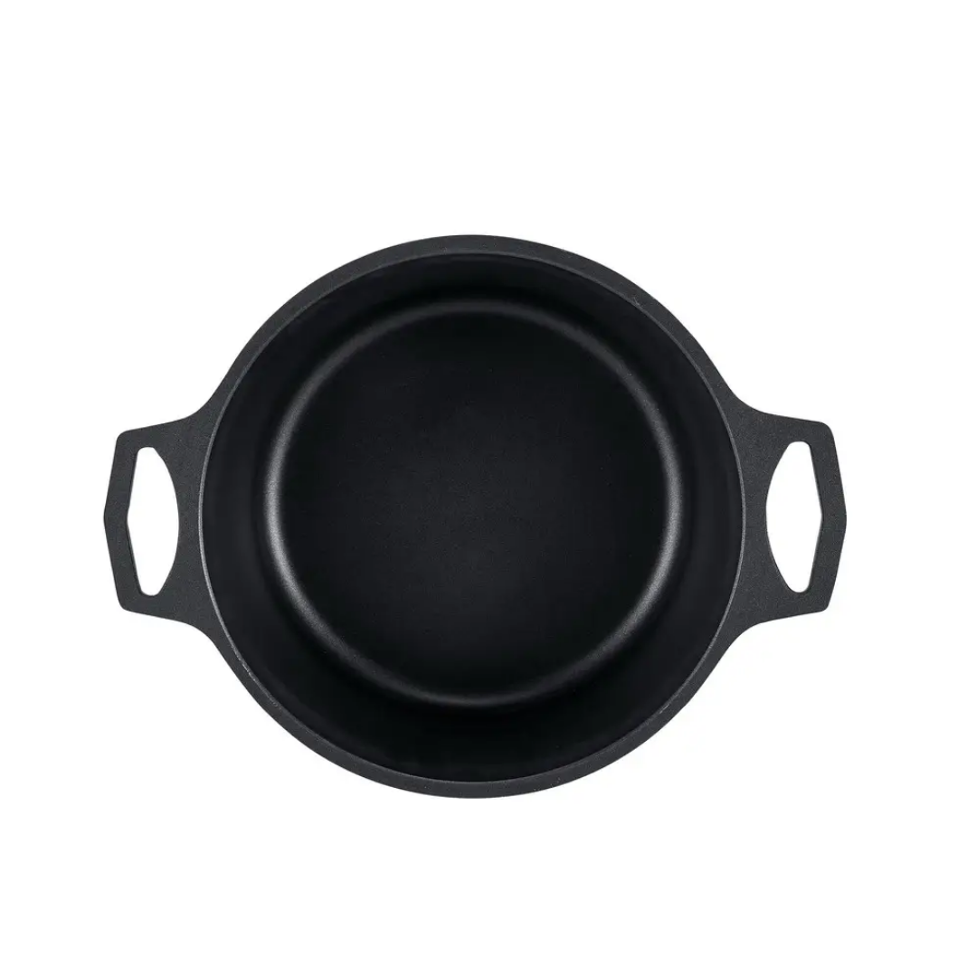 Harvest Non-Stick Die Cast Deep Casserole Pot With Glass Lid