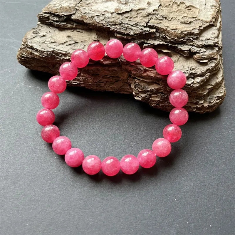 Natural Rhodochrosite Beads Bracelet 