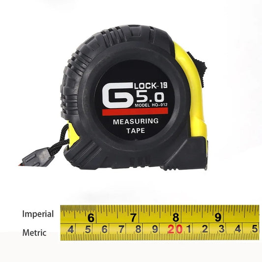 Measuring Tape Self Locking 5m (16 ft) with dual metric and imperial scale, ideal for precise measurements in home improvement projects.