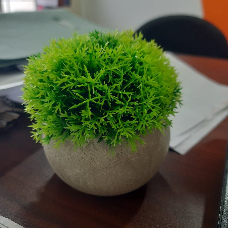 Mini Plastic Artificial Leaves Pot for Home Decor