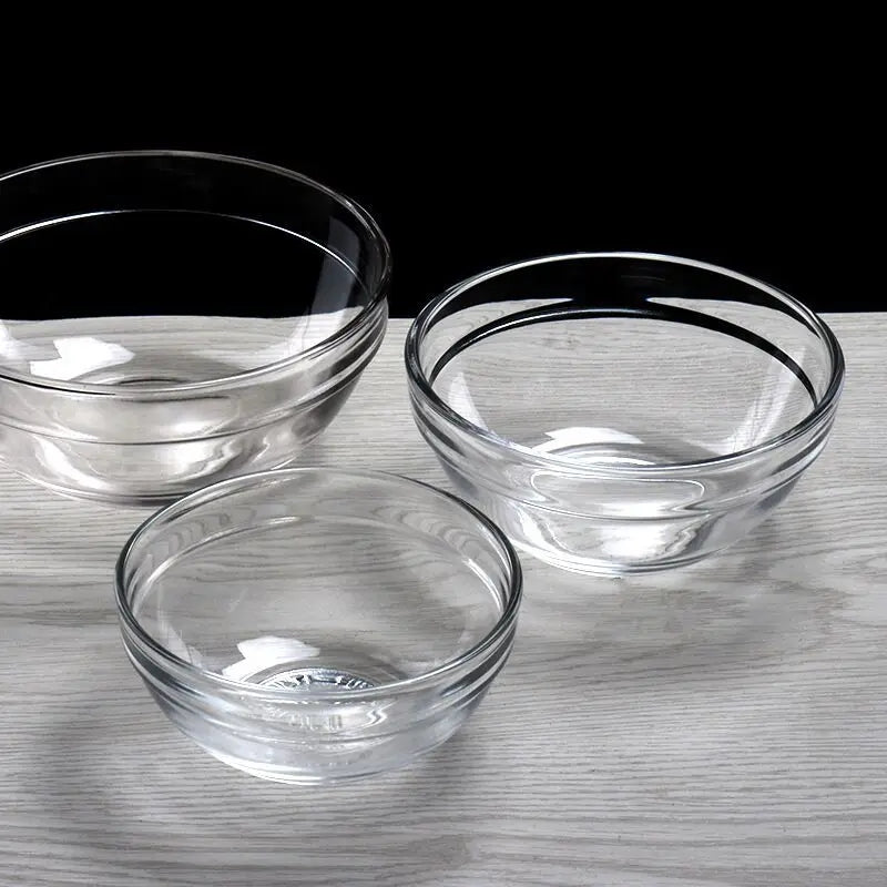 6 PCS Stackable Glass Ice Cream Bowl