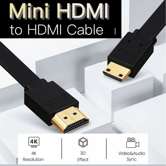 Micro HDMI to HDMI Cable 1.5m supports 4K resolution, 3D effect, and audio-video sync, ideal for digital devices on Bamagate.