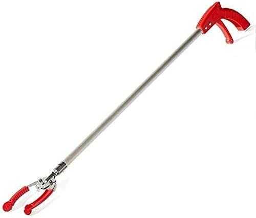 LiAo Garbage Grabber Tool for Easy Waste Collection in Sri Lanka with red ergonomic handle and lightweight aluminum shaft. Ideal for home and garden use.