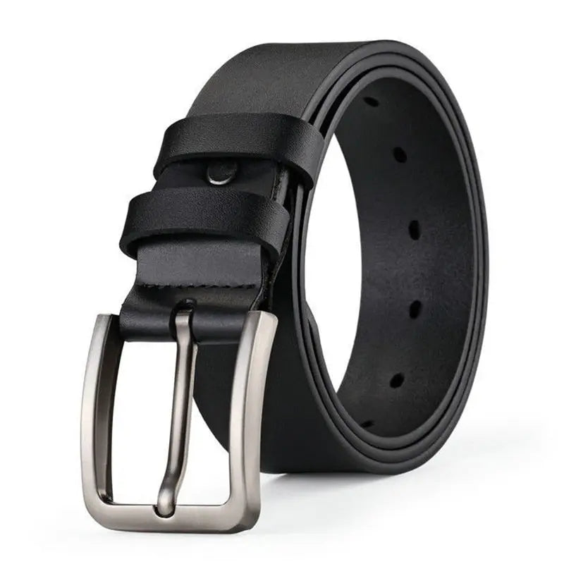 Men's Leather Belt Black Causal Wear