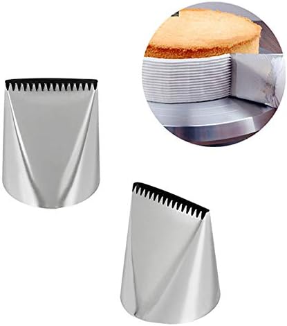 Set of large wide tip icing nozzles used for smooth cake layering and decorating, crafted from durable stainless steel. Available in Sri Lanka.