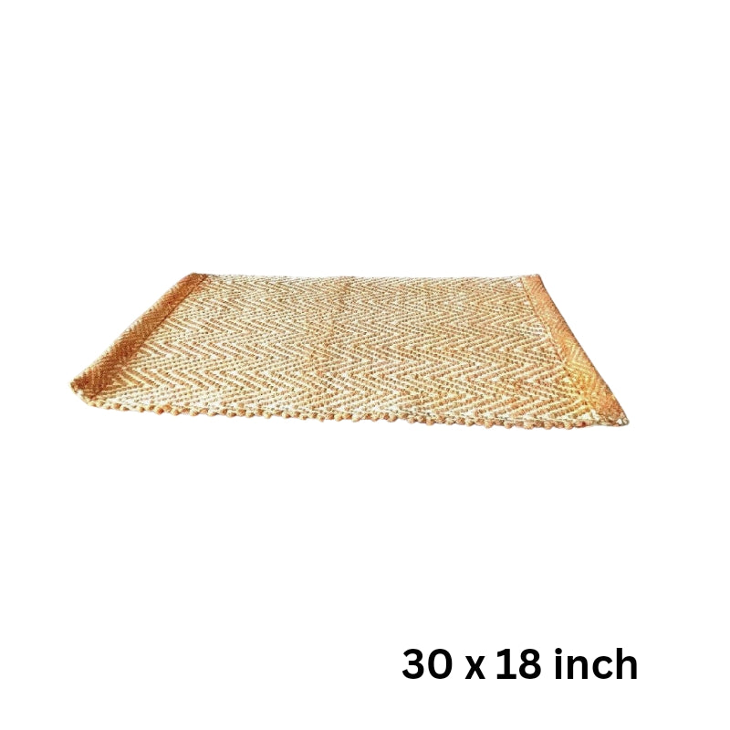 Natural Jute Doormat Eco-Friendly Entrance Rug 30 x 18 Inch