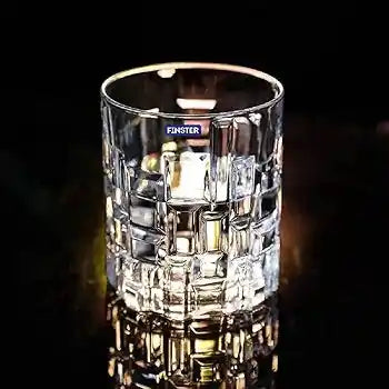 Brick Whisky Glasses 6PCs Set for Gift Price in Sri Lanka featuring a clear textured glass with a modern brick design, ideal for whiskey lovers.