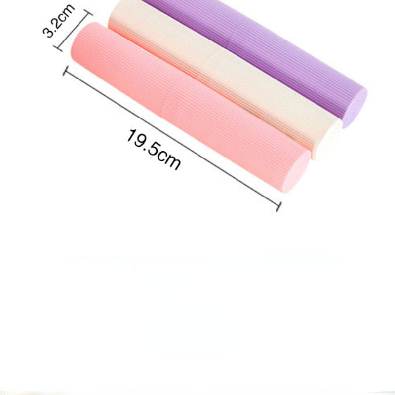 Toothbrush Travel Case Cover - Durable & Portable | Bamagate.com, pastel-colored cases with dimensions 19.5cm x 3.2cm, compact for travel kits.