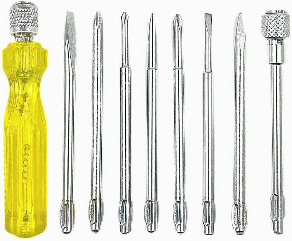 Screwdriver Set 7PCS - High-Quality Tools | Durable Precision with magnetic handle and 7 interchangeable slotted and Phillips bits.