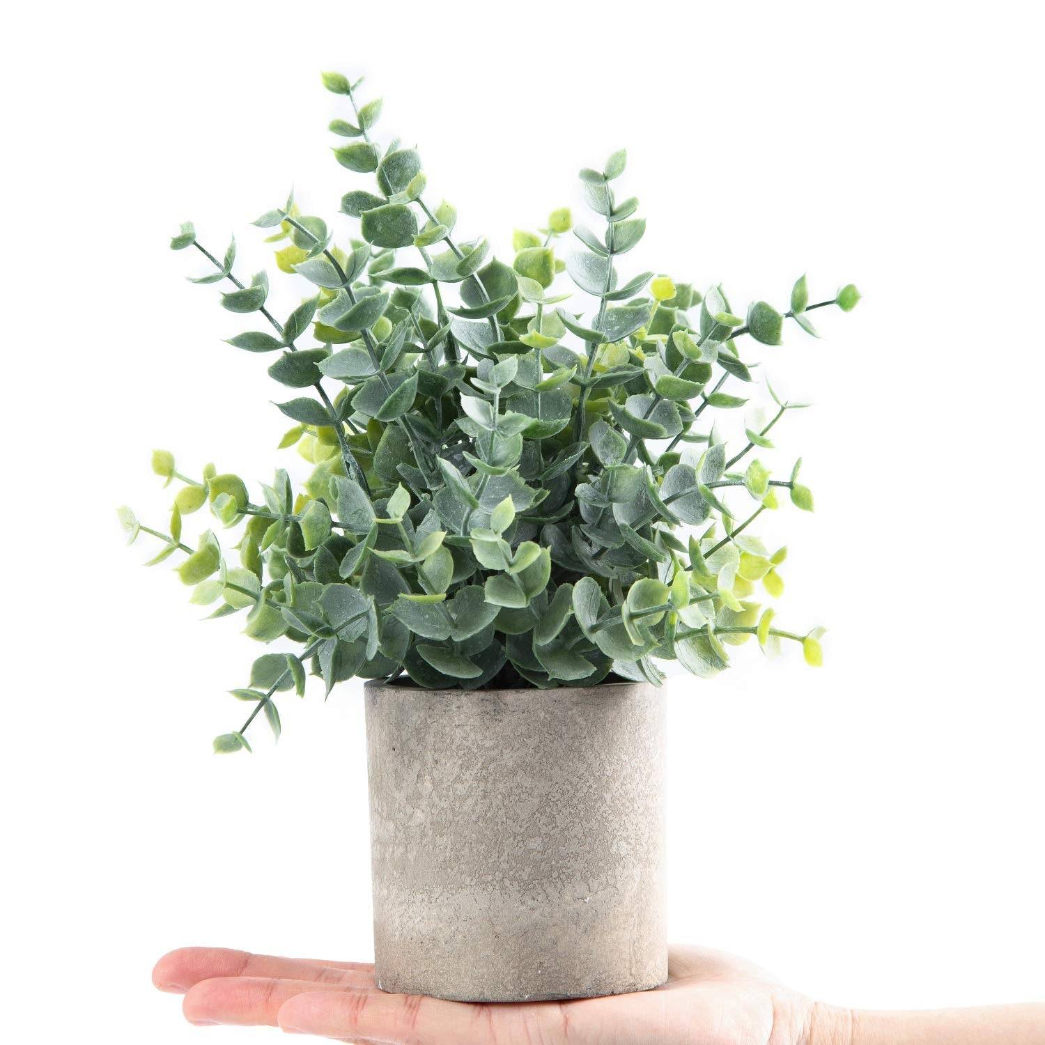 Artificial Plastic Eucalyptus Plant Bamagate.com